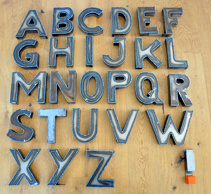 Deko // individuelle 3D Metall Buchstaben - Feinrost